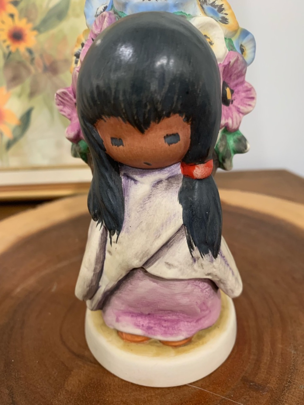 1983 Goebel DeGrazia Girl Figurine Flower Girl Ceramic Vintage